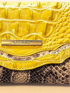 Brahmin Soft Checkbook Sunflower Astaire Wallet